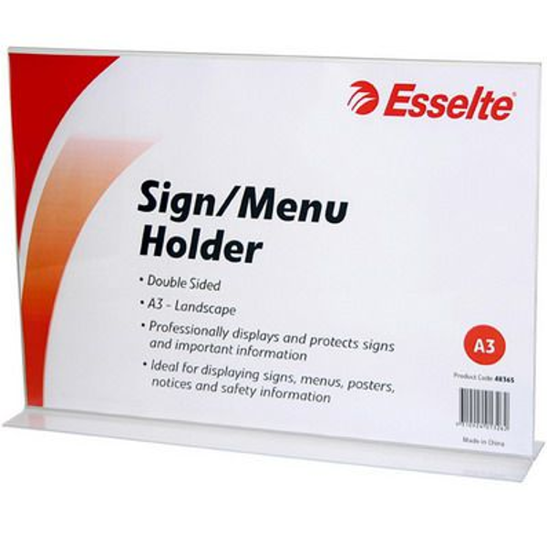 Picture of Esselte A3 2 Sided Landscape Sign Holder