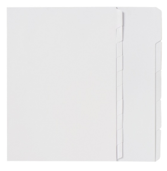 Picture of 5 Tab Dividers - Unpunched White Manilla